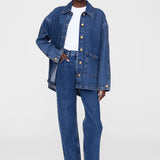 Anine Bing Luca Jacket in Clean Indigo Denim