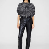 Anine Bing Miles Sweatshirt in Grey Leopard