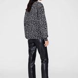 Anine Bing Miles Sweatshirt in Grey Leopard