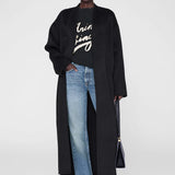 Anine Bing Miles Sweatshirt Chenille Signature in Black