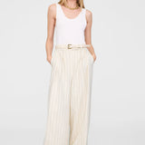 Anine Bing Nicola Belt in Bone Crinkled Patent