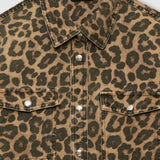 Anine Bing Paxton Shirt in Black and Brown Leopard