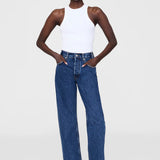 Anine Bing Roy Jean 31" in Clean Indigo Denim