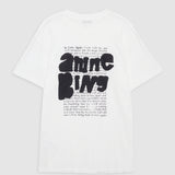 Anine Bing Walker Tee Spray Paint in Ivory