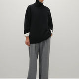 A Emery Gibson Funnel Knit in Black