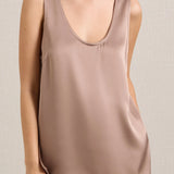 A Emery Sloane Satin Tank in Mocha