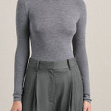 A Emery Wynter Top in Mid Grey Melange