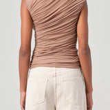 Agolde Ester Twist Tank in Moth