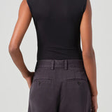 Agolde Aura Sleeveless Bodysuit in Black