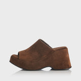 Alias Mae Gloria Chunky Mule in Mocha Suede