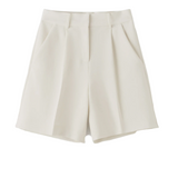 Almada Blair Crepe Shorts in Cream