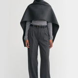 Almada Micha Double Scarf in Dark Grey