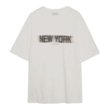 Anine Bing Cason Tee Blur in Ivory