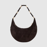 Anine Bing Kate Hobo Bag in Dark Brown Suede