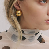 Anna Rossi Domed Earring in Gold