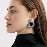 Anna Rossi Flore Earring in Gunmetal