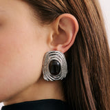 Anna Rossi Flore Earring in Gunmetal