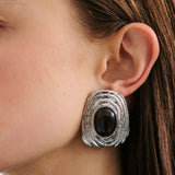 Anna Rossi Flore Earring in Gunmetal