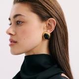 Anna Rossi Goldie Earring in Gold and Black
