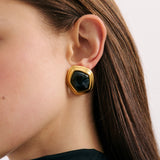 Anna Rossi Goldie Earring in Gold and Black