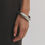 Anna Rossi Medium Warped Bangle in Gunmetal