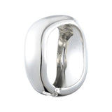 Anna Rossi Thick Warped Bangle in Gunmetal