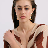 Anna Rossi Carved Earring in Gold
