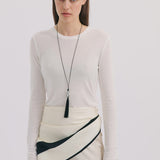 Anna Rossi Pearl Net Necklace in Black