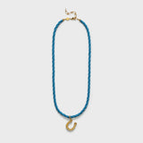 Anni Lu Lady Luck Necklace in Faded Denim