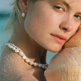 Anni Lu Stellar Pearly Necklace in Gold