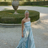 Aston Studio Hazel Dress in Baby Powder Stripe