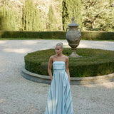 Aston Studio Hazel Dress in Baby Powder Stripe
