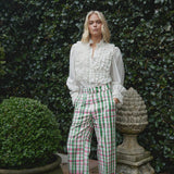Aston Studio Vera Blouse in Whisper and Forest