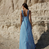 Aston Studio Betty Dress in Ocean Depths and Seashell Stripe