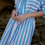 Aston Studio Billy Shirt Dress in Ocean Depths and Seashell Stripe