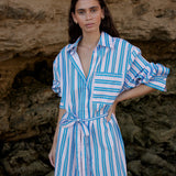 Aston Studio Billy Shirt Dress in Ocean Depths and Seashell Stripe