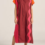 Ilio Nema Attica Shirtdress in Pink and Red