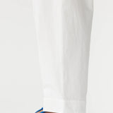 Bassike Crushed Cotton Pull on Pant in Natural