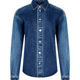 Bassike Denim Gradient Universal Shirt in Worn Indigo