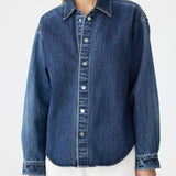 Bassike Denim Gradient Universal Shirt in Worn Indigo