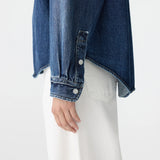 Bassike Denim Gradient Universal Shirt in Worn Indigo