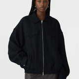 Bassike Raised Twill Western Jacket in Black