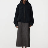 Bassike Raised Twill Western Jacket in Black
