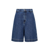 Bassike Denim Bermuda Short in Bright Indigo