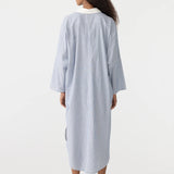 Bassike Dobby Stripe Shirt Dress in Blue Stripe