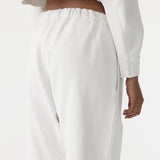 Bassike Fleece Trackpant in Antique White