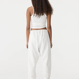 Bassike Fleece Trackpant in Antique White