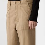 Bassike Stretch Cotton Relaxed Pant in Tan