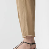 Bassike Stretch Cotton Relaxed Pant in Tan