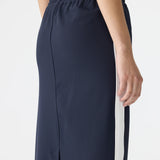 Bassike Stretch Twill Pull On Skirt in Ink and White